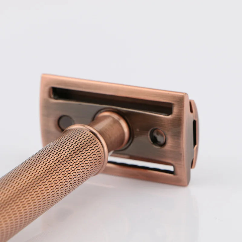 Blade for Men Old-fashioned Bronze Metal Classic Safty Double-sided Manual Razor