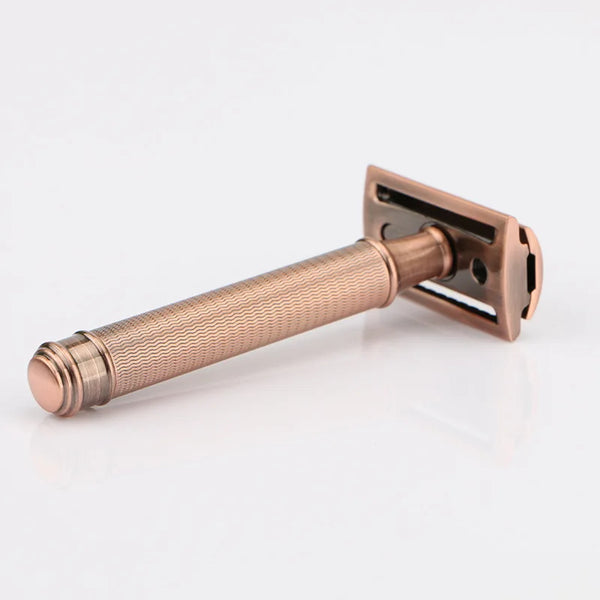 Blade for Men Old-fashioned Bronze Metal Classic Safty Double-sided Manual Razor