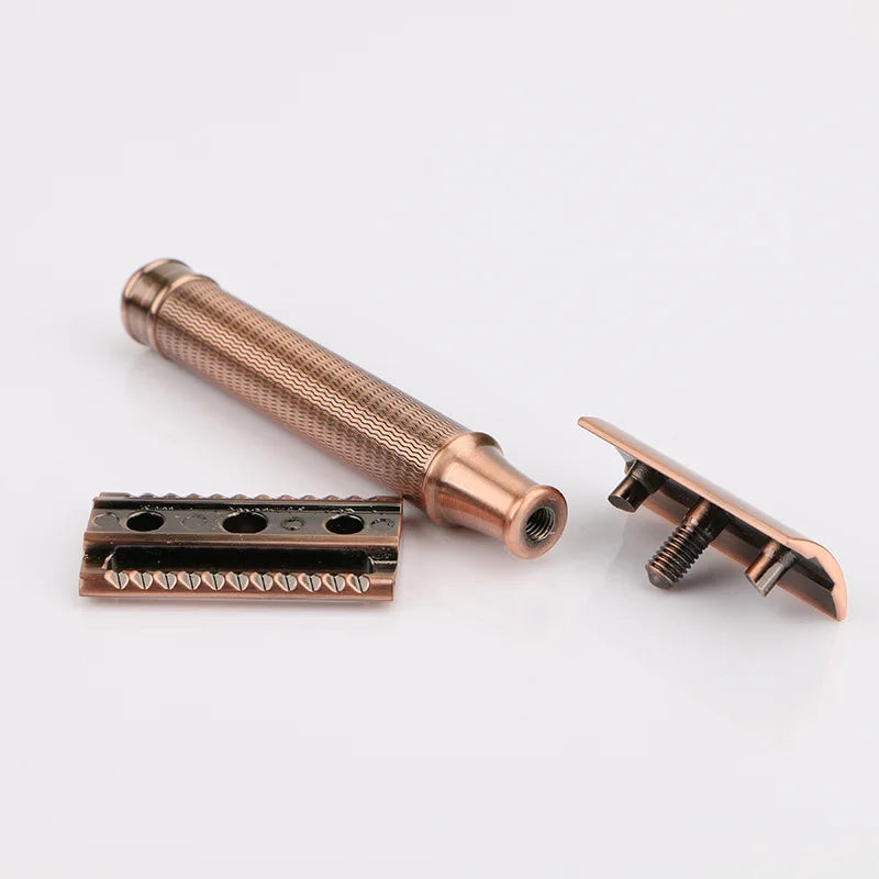 Blade for Men Old-fashioned Bronze Metal Classic Safty Double-sided Manual Razor