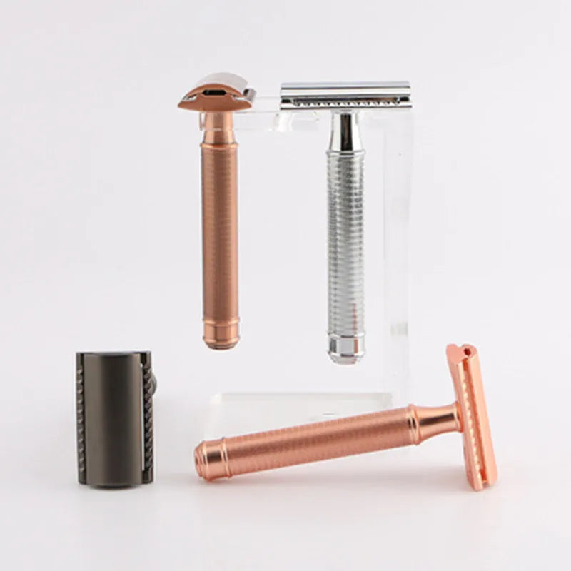 Blade for Men Old-fashioned Bronze Metal Classic Safty Double-sided Manual Razor