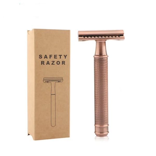 Blade for Men Old-fashioned Bronze Metal Classic Safty Double-sided Manual Razor