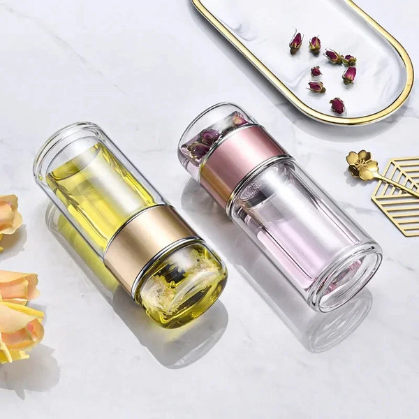 Borosilicate Double-Walled Insulated Glass Mug